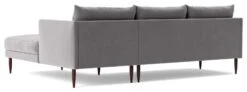 Swoon Kalmar Velvet Right Hand Corner Sofa - Silver Grey -Trend Furniture 1973239 R Z005A