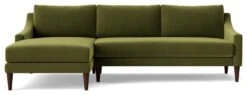 Swoon Turin Velvet Left Hand Corner Sofa - Fern Green 14 Swoon Turin Velvet Left Hand Corner Sofa - Fern Green -Trend Furniture 1992564 R Z002A