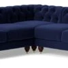 Swoon Winston Velvet 5 Seater Corner Sofa - Ink Blue 1 Swoon Winston Velvet 5 Seater Corner Sofa - Ink Blue -Trend Furniture 1993398 R Z001A