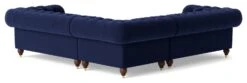 Swoon Winston Velvet 5 Seater Corner Sofa - Ink Blue -Trend Furniture 1993398 R Z005A