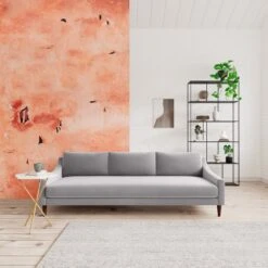 Swoon Turin Velvet 3 Seater Sofa - Silver Grey 11 Swoon Turin Velvet 3 Seater Sofa - Silver Grey -Trend Furniture 1996106 R Z001C