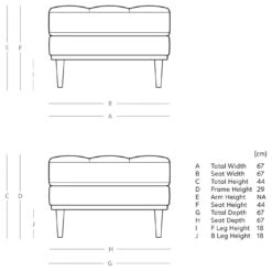 Swoon Berlin Velvet Ottoman Footstool - Fern Green -Trend Furniture 1996546 R E001