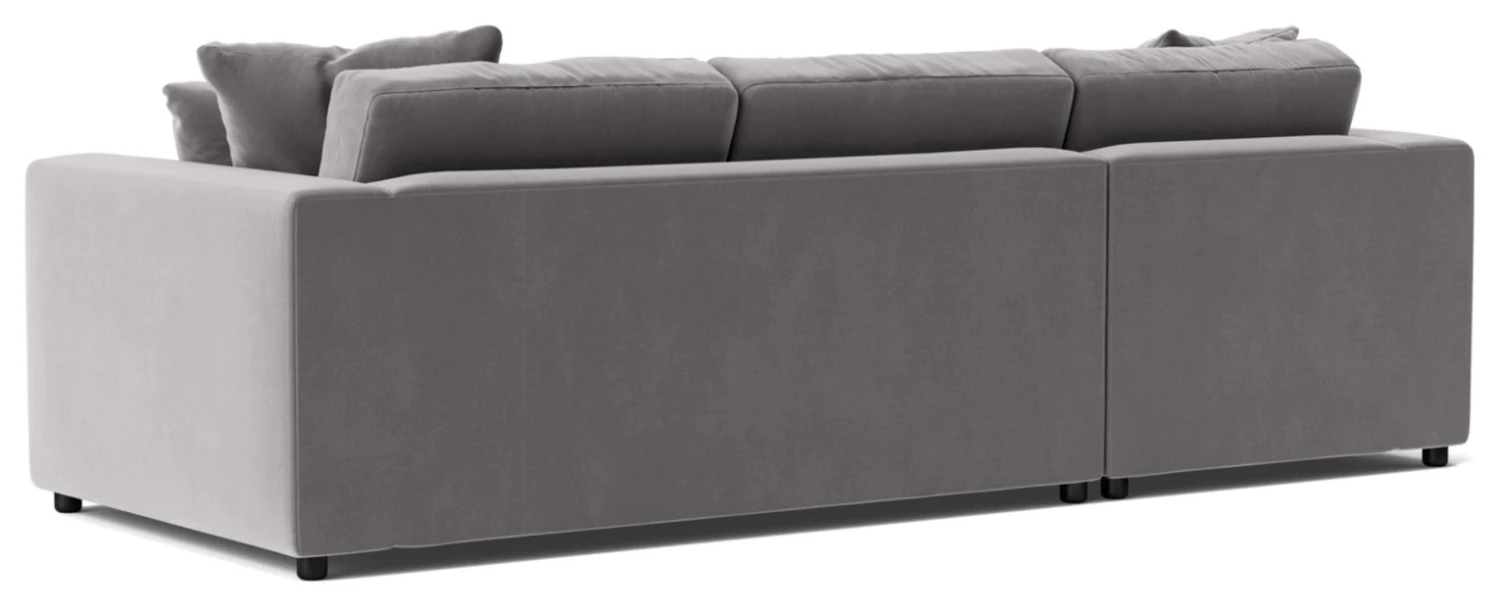 Swoon Althaea Velvet Left Hand Corner Sofa - Silver Grey 10 Swoon Althaea Velvet Left Hand Corner Sofa - Silver Grey - Image 8