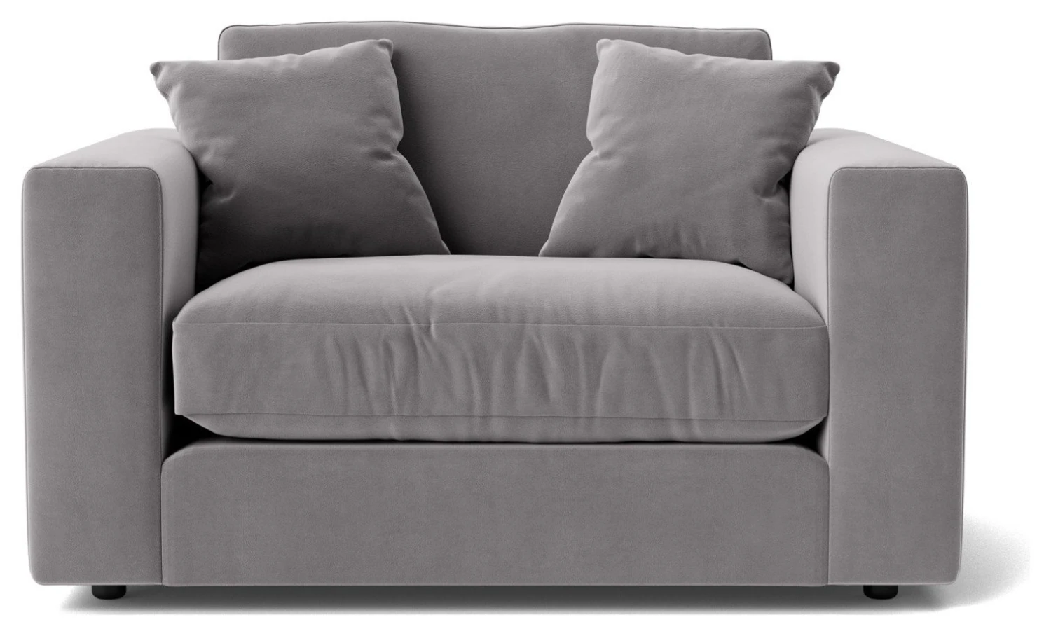 Swoon Althaea Velvet Cuddle Chair - Silver Grey 3 Swoon Althaea Velvet Cuddle Chair - Silver Grey