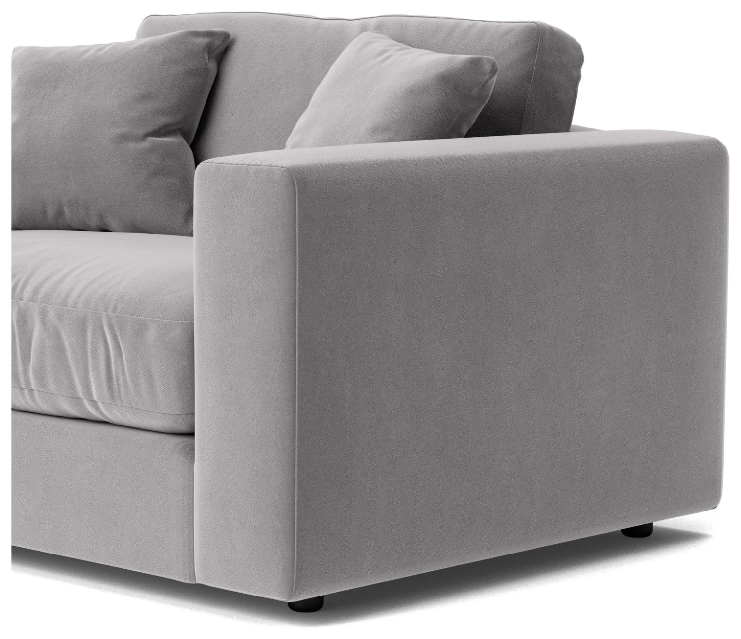 Swoon Althaea Velvet Cuddle Chair - Silver Grey 9 Swoon Althaea Velvet Cuddle Chair - Silver Grey - Image 7