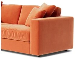 Swoon Althaea Velvet 3 Seater Sofa - Burnt Orange -Trend Furniture 1998647 R Z004A