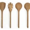 Habitat Global 4 Piece Wooden Utensils Set - Natural 1 Habitat Global 4 Piece Wooden Utensils Set - Natural -Trend Furniture 1998915 R Z001A