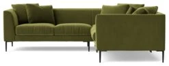 Swoon Alena Velvet 5 Seater Corner Sofa - Fern Green 14 Swoon Alena Velvet 5 Seater Corner Sofa - Fern Green -Trend Furniture 1999471 R Z004A