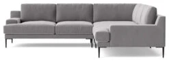 Swoon Almera Velvet 5 Seater Corner Sofa - Silver Grey 13 Swoon Almera Velvet 5 Seater Corner Sofa - Silver Grey -Trend Furniture 2000778 R Z003A