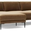 Swoon Almera Velvet Left Hand Corner Sofa - Biscuit -Trend Furniture 2000833 R Z001A