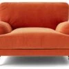 Swoon Charlbury Velvet Cuddle Chair - Burnt Orange 1 Swoon Charlbury Velvet Cuddle Chair - Burnt Orange -Trend Furniture 2001722 R Z001A
