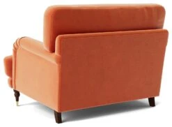 Swoon Charlbury Velvet Cuddle Chair - Burnt Orange -Trend Furniture 2001722 R Z004A