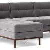 Swoon Berlin Velvet Left Hand Corner Sofa - Silver Grey -Trend Furniture 2004949 R Z001A