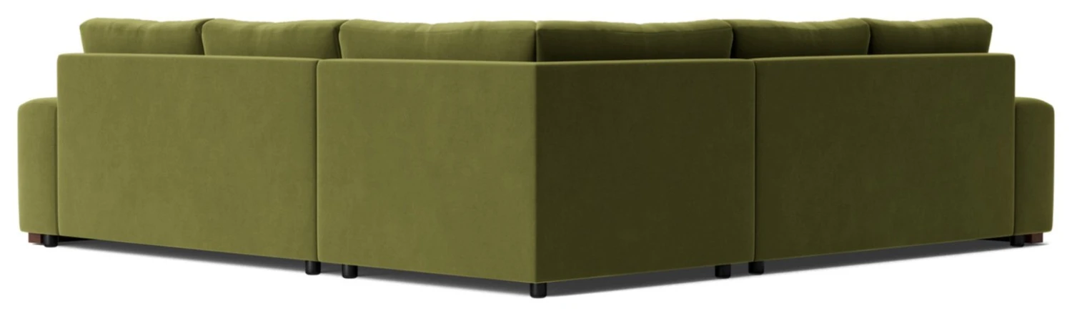 Swoon Denver Velvet 5 Seater Corner Sofa - Fern Green 8 Swoon Denver Velvet 5 Seater Corner Sofa - Fern Green - Image 6