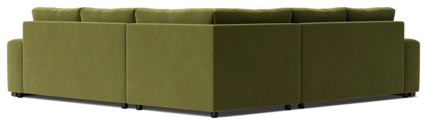 Swoon Denver Velvet 5 Seater Corner Sofa - Fern Green 9 Swoon Denver Velvet 5 Seater Corner Sofa - Fern Green - Image 7