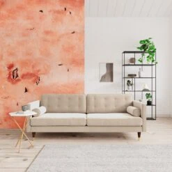 Swoon Porto Velvet 3 Seater Sofa - Taupe 11 Swoon Porto Velvet 3 Seater Sofa - Taupe -Trend Furniture 2007001 R Z001C