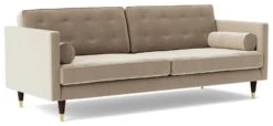 Swoon Porto Velvet 3 Seater Sofa - Taupe 17 Swoon Porto Velvet 3 Seater Sofa - Taupe -Trend Furniture 2007001 R Z006A