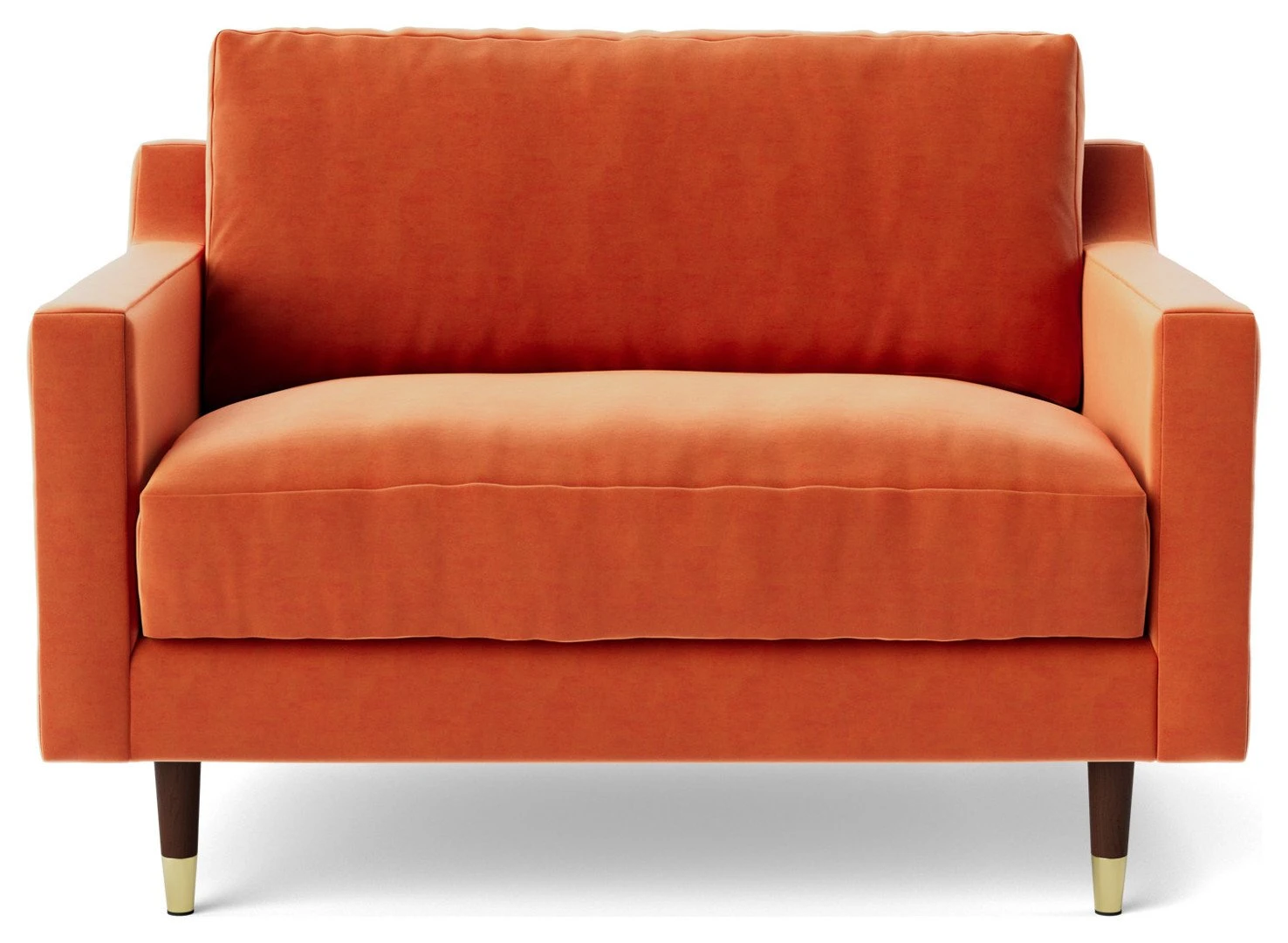 Swoon Rieti Velvet Cuddle Chair - Burnt Orange 3 Swoon Rieti Velvet Cuddle Chair - Burnt Orange