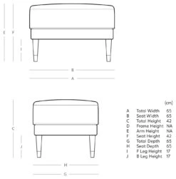 Swoon Rieti Velvet Ottoman Footstool - Granite Grey -Trend Furniture 2009016 R E001