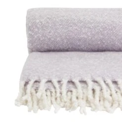 Habitat Faux Textured Mohair Throw - Lilac - 150x200cm -Trend Furniture 2012168 R Z002A