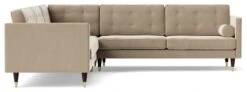 Swoon Porto Velvet 5 Seater Corner Sofa - Taupe -Trend Furniture 2012601 R Z003A
