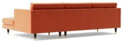 Swoon Porto Velvet Right Hand Corner Sofa - Burnt Orange -Trend Furniture 2013071 R Z005A