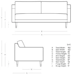Swoon Rieti Velvet 2 Seater Sofa - Biscuit -Trend Furniture 2013569 R E001