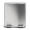 Habitat 40 Litre Twin Compartment Pedal Bin - Silver 1 Habitat 40 Litre Twin Compartment Pedal Bin - Silver -Trend Furniture 2014410 R Z001A