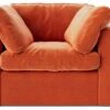 Swoon Seattle Velvet Armchair - Burnt Orange -Trend Furniture 2015309 R Z001A