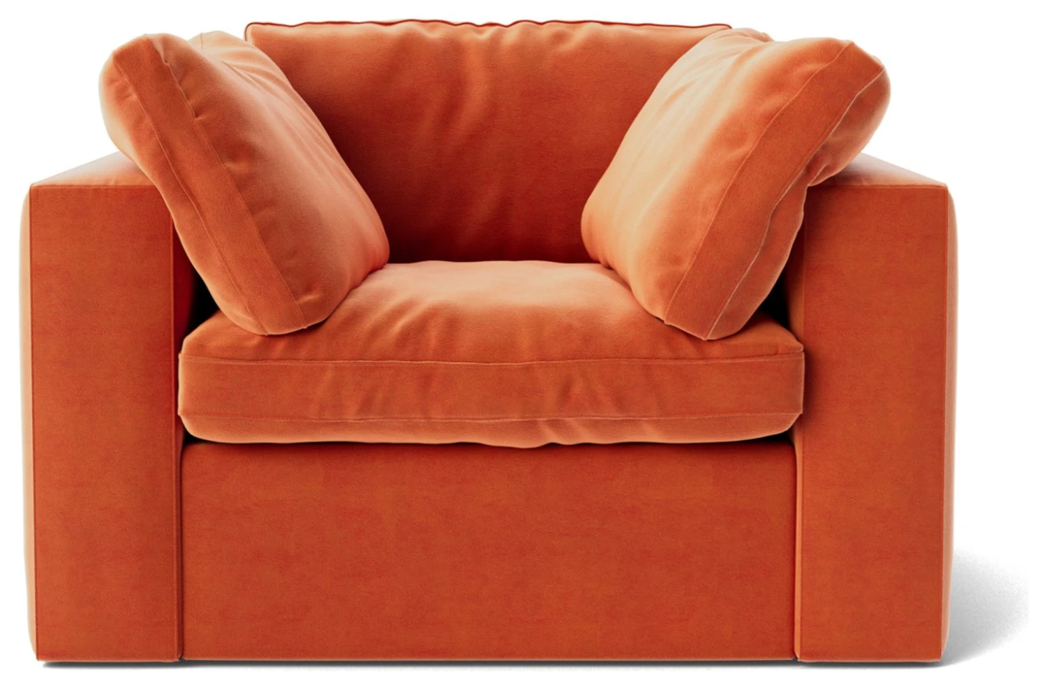 Swoon Seattle Velvet Armchair - Burnt Orange