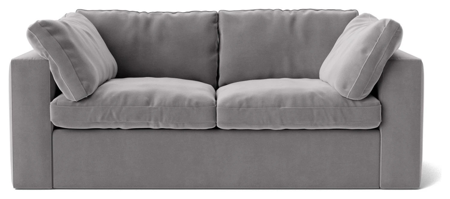 Swoon Seattle Velvet 2 Seater Sofa - Silver Grey 3 Swoon Seattle Velvet 2 Seater Sofa - Silver Grey