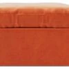Swoon Seattle Velvet Ottoman Footstool - Burnt Orange -Trend Furniture 2017682 R Z001A