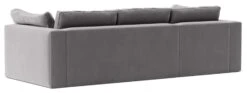 Swoon Seattle Velvet Left Hand Corner Sofa - Silver Grey -Trend Furniture 2017792 R Z005A