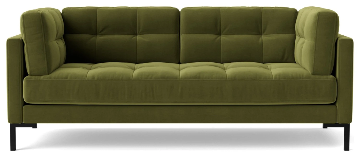 Swoon Landau Velvet 2 Seater Sofa - Fern Green 3 Swoon Landau Velvet 2 Seater Sofa - Fern Green