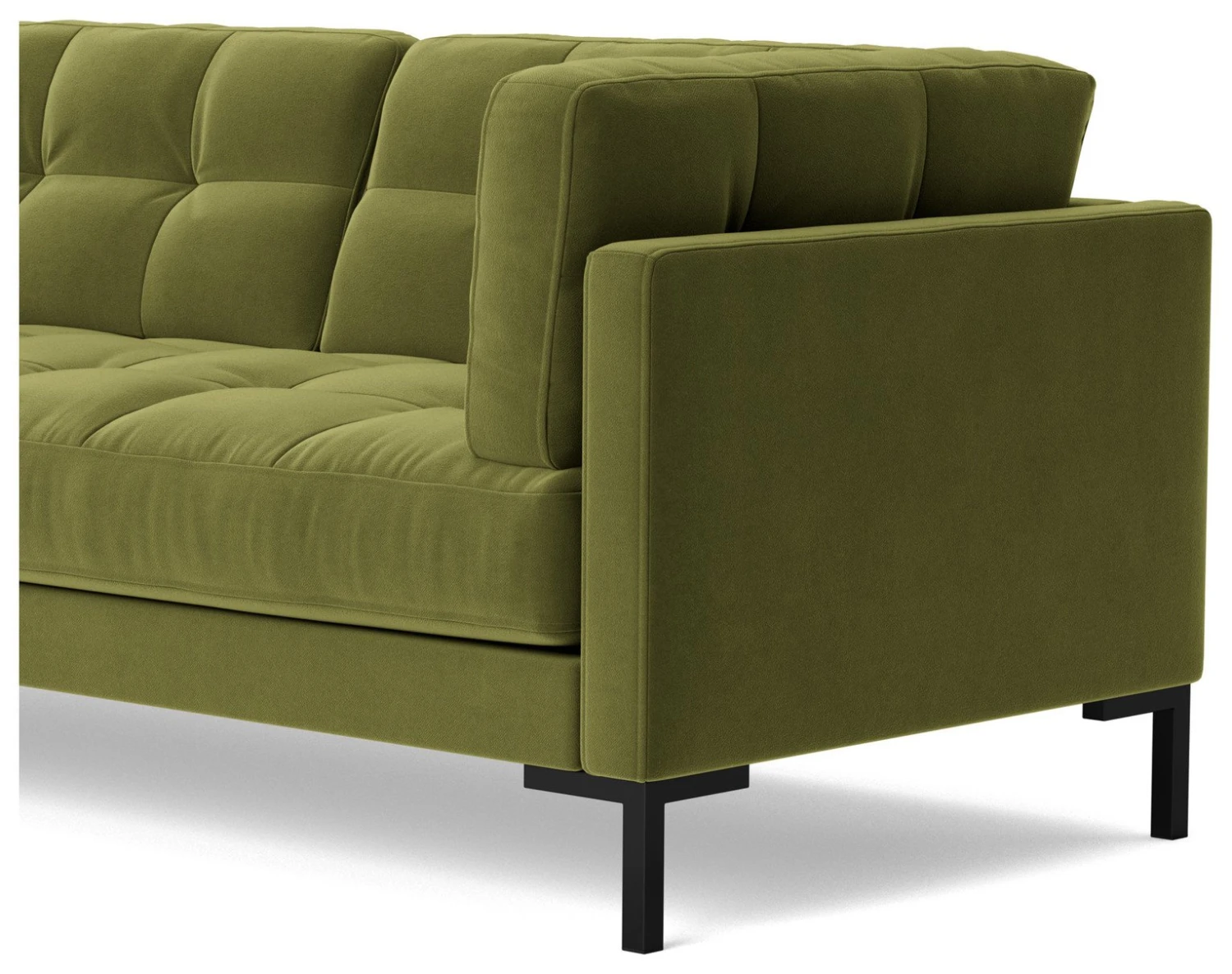 Swoon Landau Velvet 2 Seater Sofa - Fern Green 8 Swoon Landau Velvet 2 Seater Sofa - Fern Green - Image 6