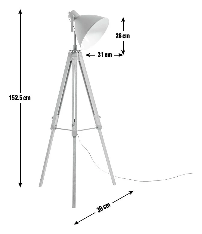 Habitat Industrial Tripod Floor Lamp 5 Habitat Industrial Tripod Floor Lamp - Image 3