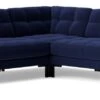 Swoon Landau Velvet 5 Seater Corner Sofa - Ink Blue