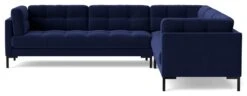 Swoon Landau Velvet 5 Seater Corner Sofa - Ink Blue -Trend Furniture 2023700 R Z003A