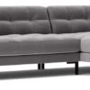 Swoon Landau Velvet Right Hand Corner Sofa - Silver Grey