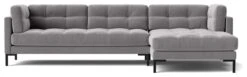 Swoon Landau Velvet Right Hand Corner Sofa - Silver Grey 13 Swoon Landau Velvet Right Hand Corner Sofa - Silver Grey -Trend Furniture 2024668 R Z003A