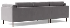 Swoon Munich Velvet Left Hand Corner Sofa - Silver Grey -Trend Furniture 2025746 R Z005A