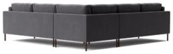 Swoon Munich Velvet 5 Seater Corner Sofa - Granite Grey -Trend Furniture 2029230 R Z004A