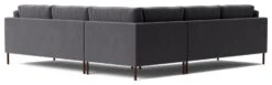 Swoon Munich Velvet 5 Seater Corner Sofa - Granite Grey -Trend Furniture 2029230 R Z005A