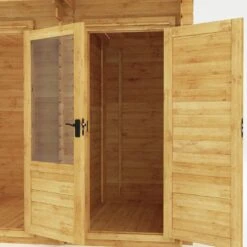 Mercia Pent Log Cabin With Side Shed - 3.5x2.4 -Trend Furniture 2065579 R Z007A