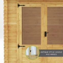 Mercia Pent Log Cabin With Side Shed - 3.5x2.4 -Trend Furniture 2065579 R Z009A