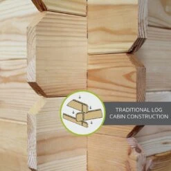 Mercia Pent Log Cabin With Side Shed - 3.5x2.4 -Trend Furniture 2065579 R Z011A