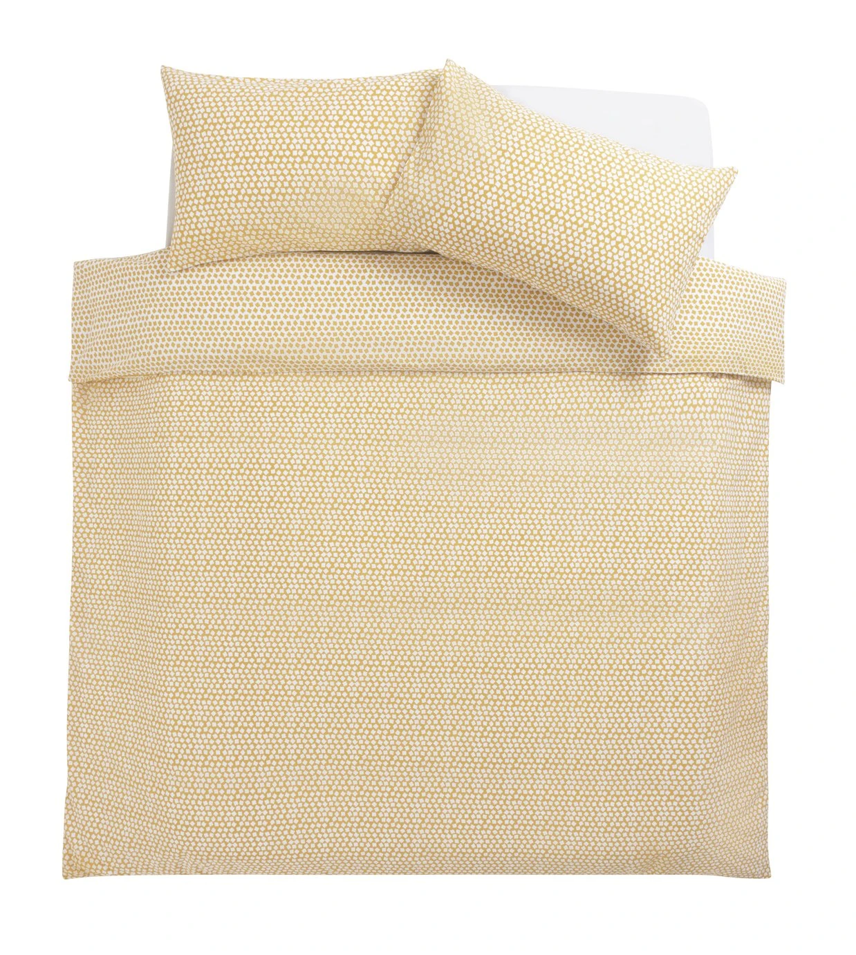 Argos Home Polka Square Yellow Bedding Set - Double 6 Argos Home Polka Square Yellow Bedding Set - Double - Image 4