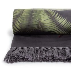 Habitat Graphic Palm Printed Throw - Black - 125X150cm -Trend Furniture 2067869 R Z002A