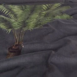 Habitat Graphic Palm Printed Throw - Black - 125X150cm -Trend Furniture 2067869 R Z003A