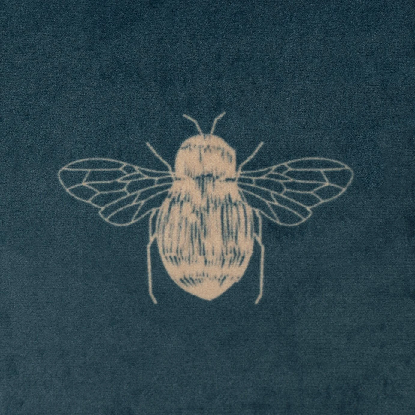 Habitat Gold Bee Printed Cushion - Teal - 43x43cm 5 Habitat Gold Bee Printed Cushion - Teal - 43x43cm - Image 3